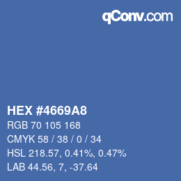 Color code: HEX #4669A8 | qconv.com