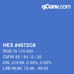 颜色代码: HEX #4672C8 | qconv.com