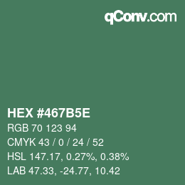Código de color: HEX #467B5E | qconv.com