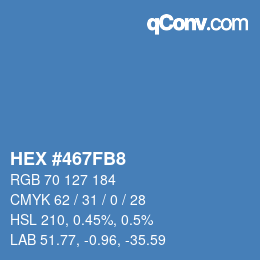 Color code: HEX #467FB8 | qconv.com