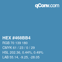 Color code: HEX #468BB4 | qconv.com