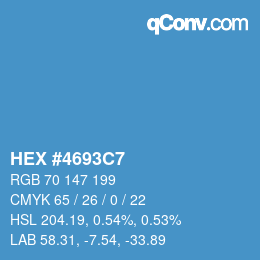 Color code: HEX #4693C7 | qconv.com