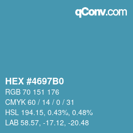 Color code: HEX #4697B0 | qconv.com