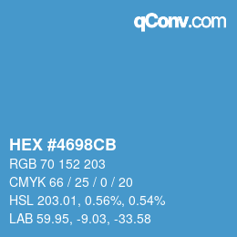 Color code: HEX #4698CB | qconv.com