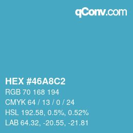 Color code: HEX #46A8C2 | qconv.com