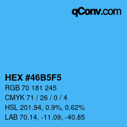 Color code: HEX #46B5F5 | qconv.com