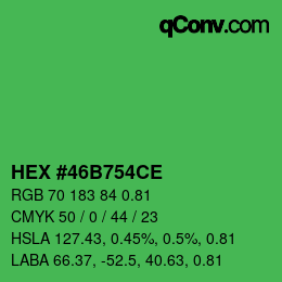 Código de color: HEX #46B754CE | qconv.com