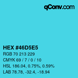 Color code: HEX #46D5E5 | qconv.com