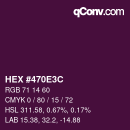 Color code: HEX #470E3C | qconv.com