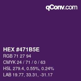 Código de color: HEX #471B5E | qconv.com