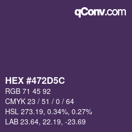 Código de color: HEX #472D5C | qconv.com