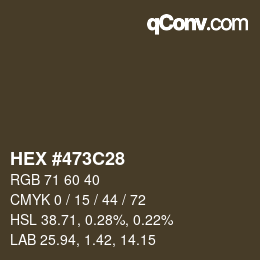 Color code: HEX #473C28 | qconv.com