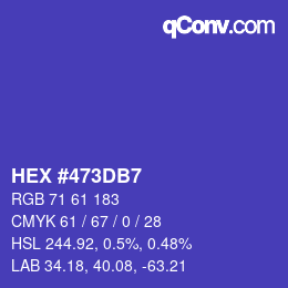 Color code: HEX #473DB7 | qconv.com