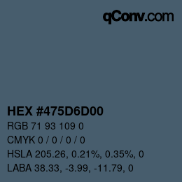 Código de color: HEX #475D6D00 | qconv.com
