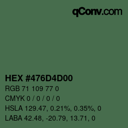 Código de color: HEX #476D4D00 | qconv.com