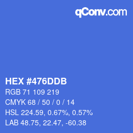 Color code: HEX #476DDB | qconv.com