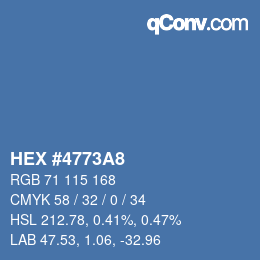 Color code: HEX #4773A8 | qconv.com