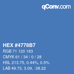 Color code: HEX #4778B7 | qconv.com
