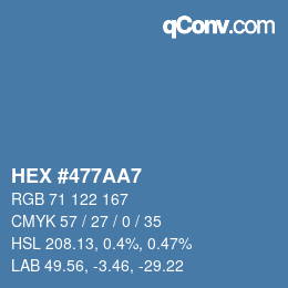 Color code: HEX #477AA7 | qconv.com