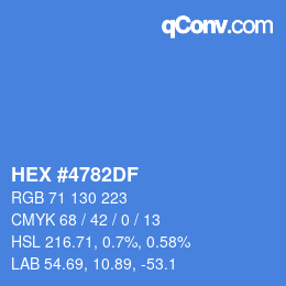 Color code: HEX #4782DF | qconv.com