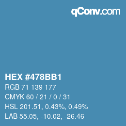 Color code: HEX #478BB1 | qconv.com