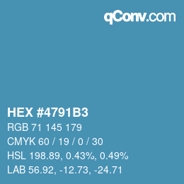 Color code: HEX #4791B3 | qconv.com