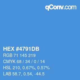 Color code: HEX #4791DB | qconv.com