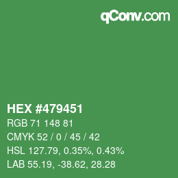 Color code: HEX #479451 | qconv.com