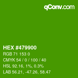 Color code: HEX #479900 | qconv.com