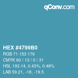 Color code: HEX #4799B0 | qconv.com
