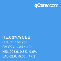 Farbcode: HEX #479CEB | qconv.com