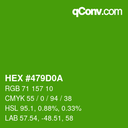 Color code: HEX #479D0A | qconv.com