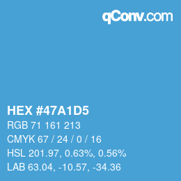 Color code: HEX #47A1D5 | qconv.com