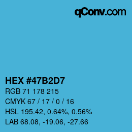 Color code: HEX #47B2D7 | qconv.com