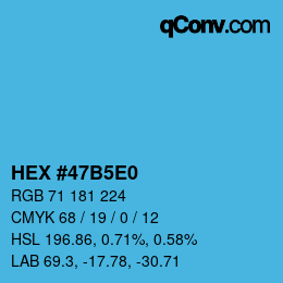 Color code: HEX #47B5E0 | qconv.com