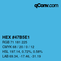 Color code: HEX #47B5E1 | qconv.com