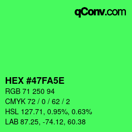 Código de color: HEX #47FA5E | qconv.com