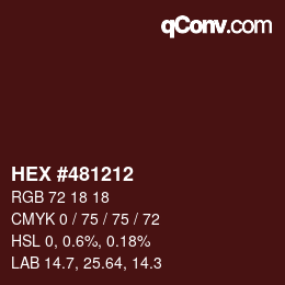 Color code: HEX #481212 | qconv.com