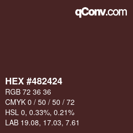 Color code: HEX #482424 | qconv.com