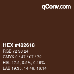 Color code: HEX #482618 | qconv.com