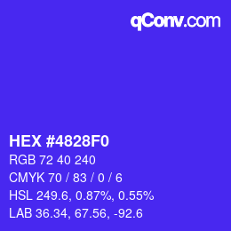 Color code: HEX #4828F0 | qconv.com