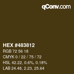 Color code: HEX #483812 | qconv.com