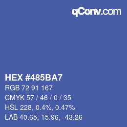 Color code: HEX #485BA7 | qconv.com
