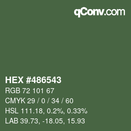 Color code: HEX #486543 | qconv.com