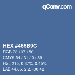 Color code: HEX #486B9C | qconv.com