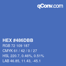 Color code: HEX #486DBB | qconv.com