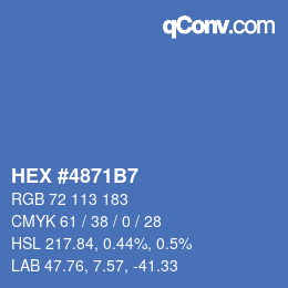 Farbcode: HEX #4871B7 | qconv.com