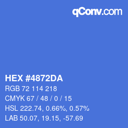 カラーコード: HEX #4872DA | qconv.com