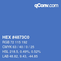 Color code: HEX #4873C0 | qconv.com
