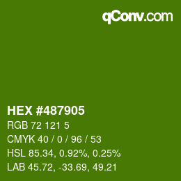 Color code: HEX #487905 | qconv.com